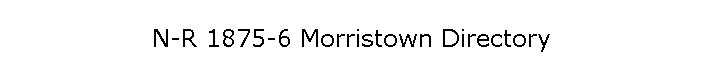 N-R 1875-6 Morristown Directory