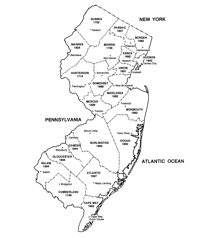 NJ County formation map