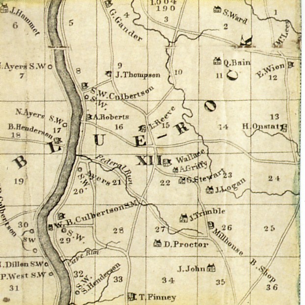 Muskingum County, Blue Rock Township Plat Map