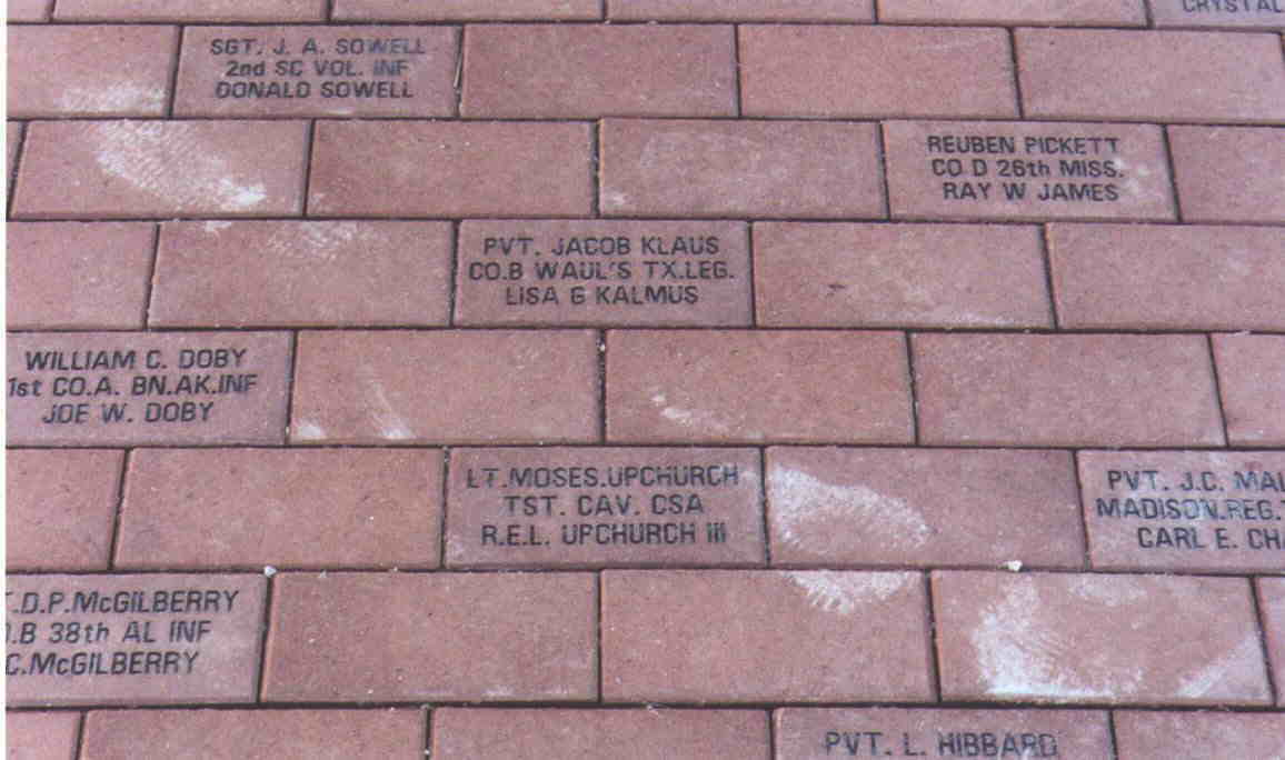 Confederate Memorial Plaza Bricks