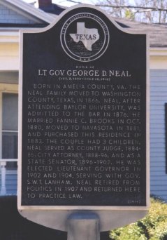 Description: George Neal Home Historical Marker