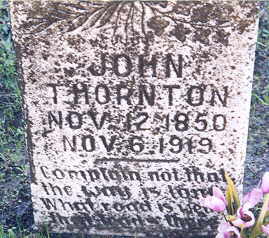 Tombstone of John Thornton