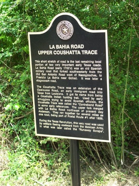 La Bahia Road/Upper Coushatta Trace New Historical Marker