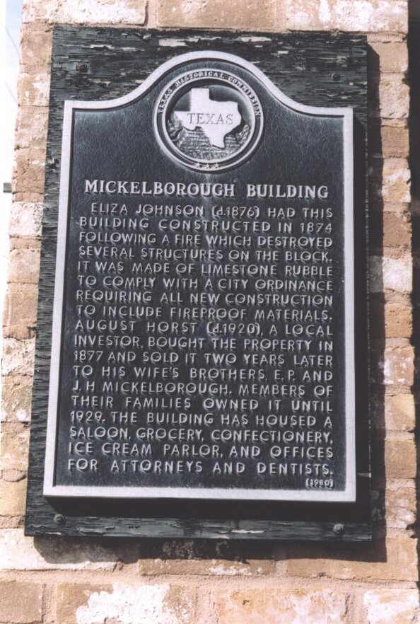 Description: Mickleborough Building Historical Marker