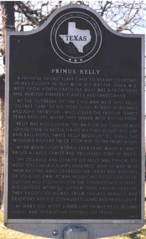 Description: Primus Kelly Historical Marker