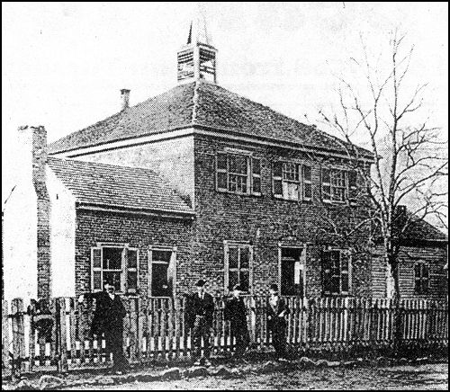 The first courthouse built in Letcher County was this structure made of wood and located in the newly designated county seat of Whitesburg. The building was finished in 1844 and was used until 1897, when it was torn down to make room for a new one.