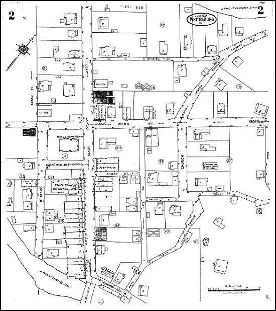 1927 Sanborn Map of Whitesburg