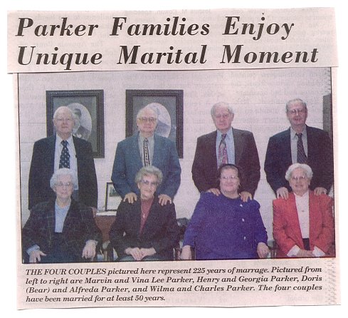 Parker brothers and wives of 50 years or more
