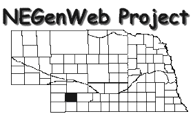 Nebraska Map with Hayes Co. highlighted