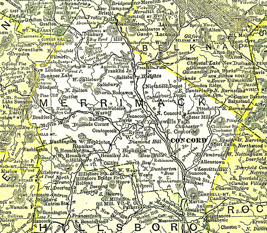 Places - Merrimack County NHGenWeb genealogy, family history