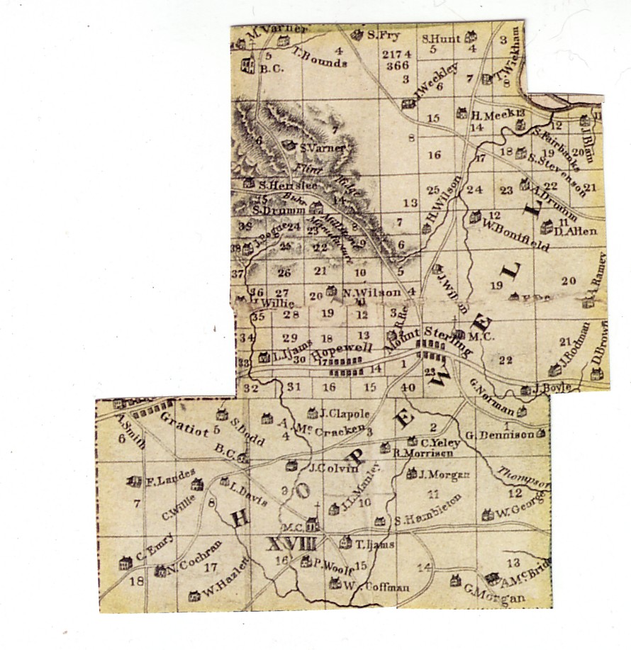 Muskingum County, Hopewell Township Plat Map