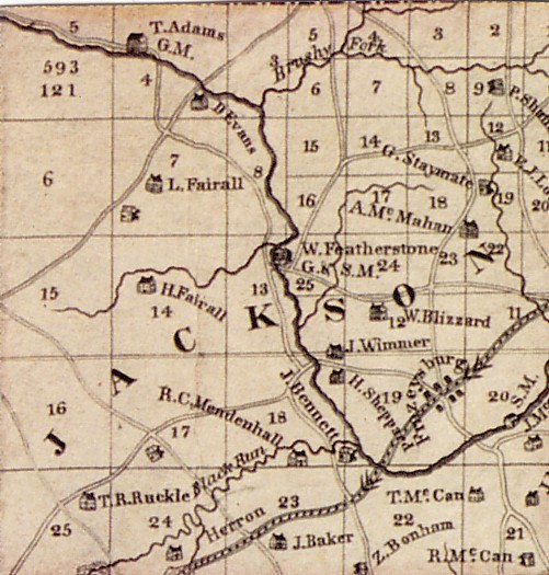 Muskingum County, Jackson Township Plat Map