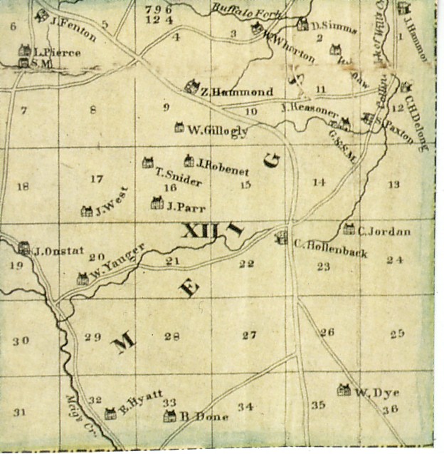Muskingum County, Meigs Township Plat Map