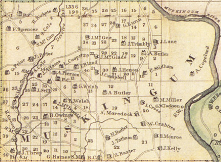 Muskingum County, Muskingum Township 1832 Plat Map