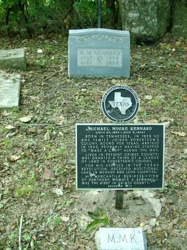 Mark Moore Kennard Tombstone, Fanthorp Cemetery
