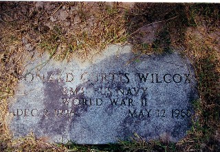 Donald Wilcox footstone