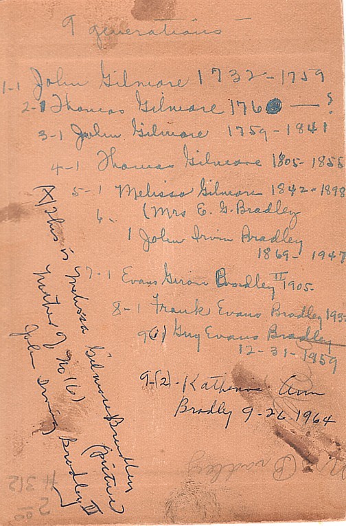 Back of Melissa Gilmore Bradley photo