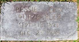 Bessie J <i>Cox</i> Wurzburger