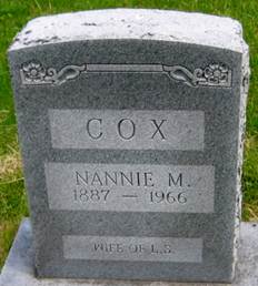 Nannie M <i>Aldeson</i> Cox