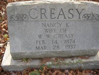 Nancy K. Nannie <i>Moss</i> Creasy