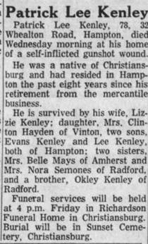 Obituary for Patrick Lee Kenley