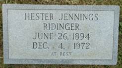 Hester Blanche <i>Jennings</i> Ridinger
