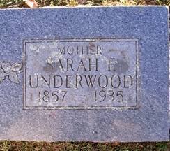 Sarah Frances <i>Stump</i> Underwood