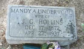 Amanda A Mandy <i>Underwood</i> Hollins
