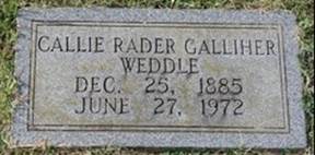 Callie <i>Rader</i> Weddle