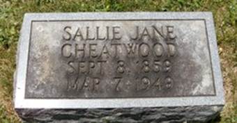Sallie Jane <I>Heslep</I> Cheatwood 