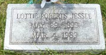 Lottie <I>Roberts</I> Jessee 