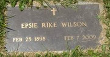 Epsie <I>Rike</I> Wilson 