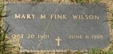 Mary M <I>Fink</I> Wilson 