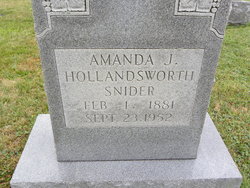  Amanda Jane Mande J <I>Gardner</I> Hollandsworth Snider