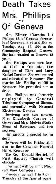  Dorotha L. <I>Currier</I> Phillips