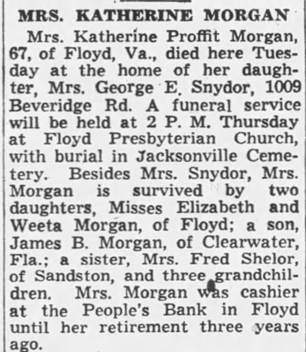 Obituary for KATHERINE MORGAN Morgan (Aged 67) - 
