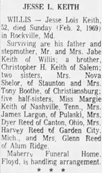 Obituary for Jesse Lois Keith