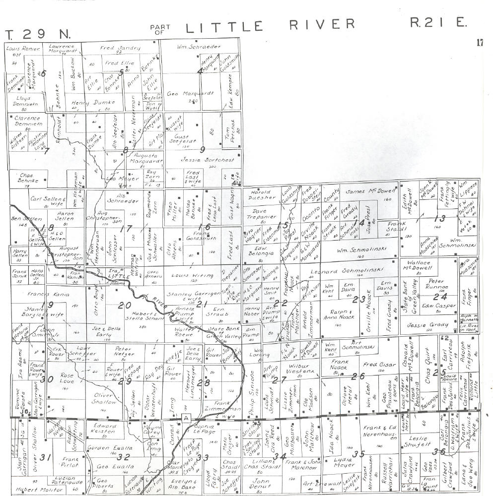 1946 Plat Maps Of Oconto County Wisconsin