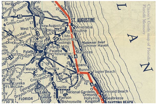 Highway Map: Flagler County 1927