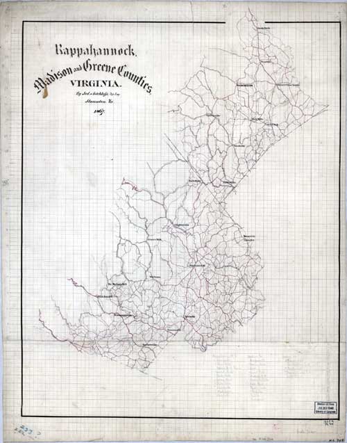 1867 Jed Hotchkiss of Rappahannock County, Virginia